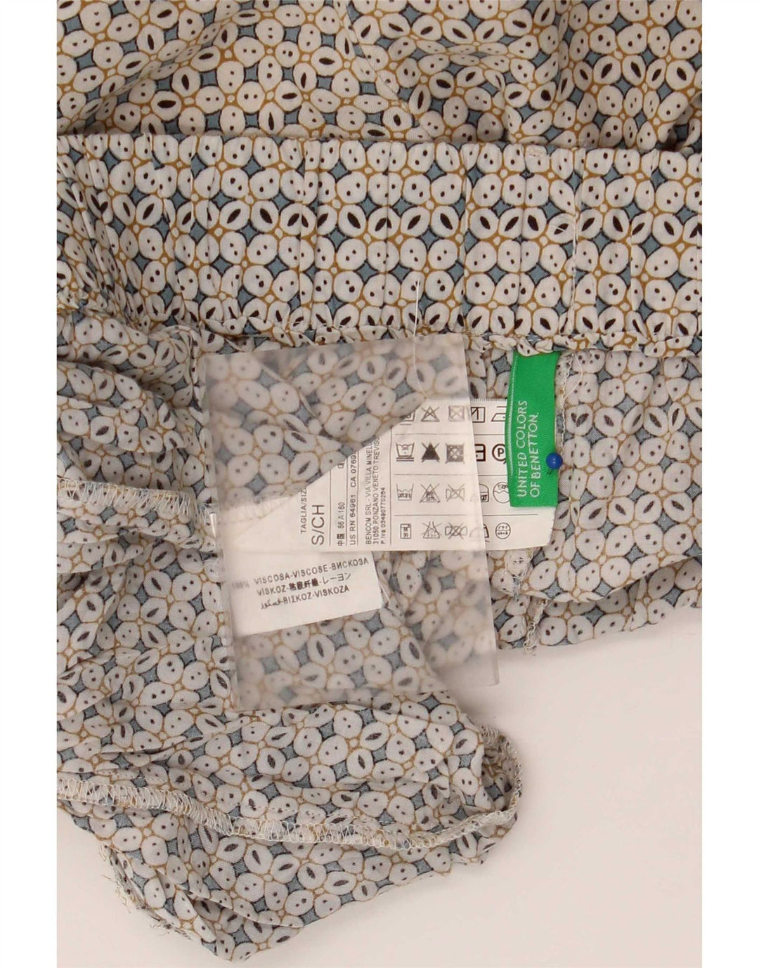 Γυναικείο Casual Παντελόνι Benetton Μικρό W30 L29 Πολύχρωμο Γεωμετρικό