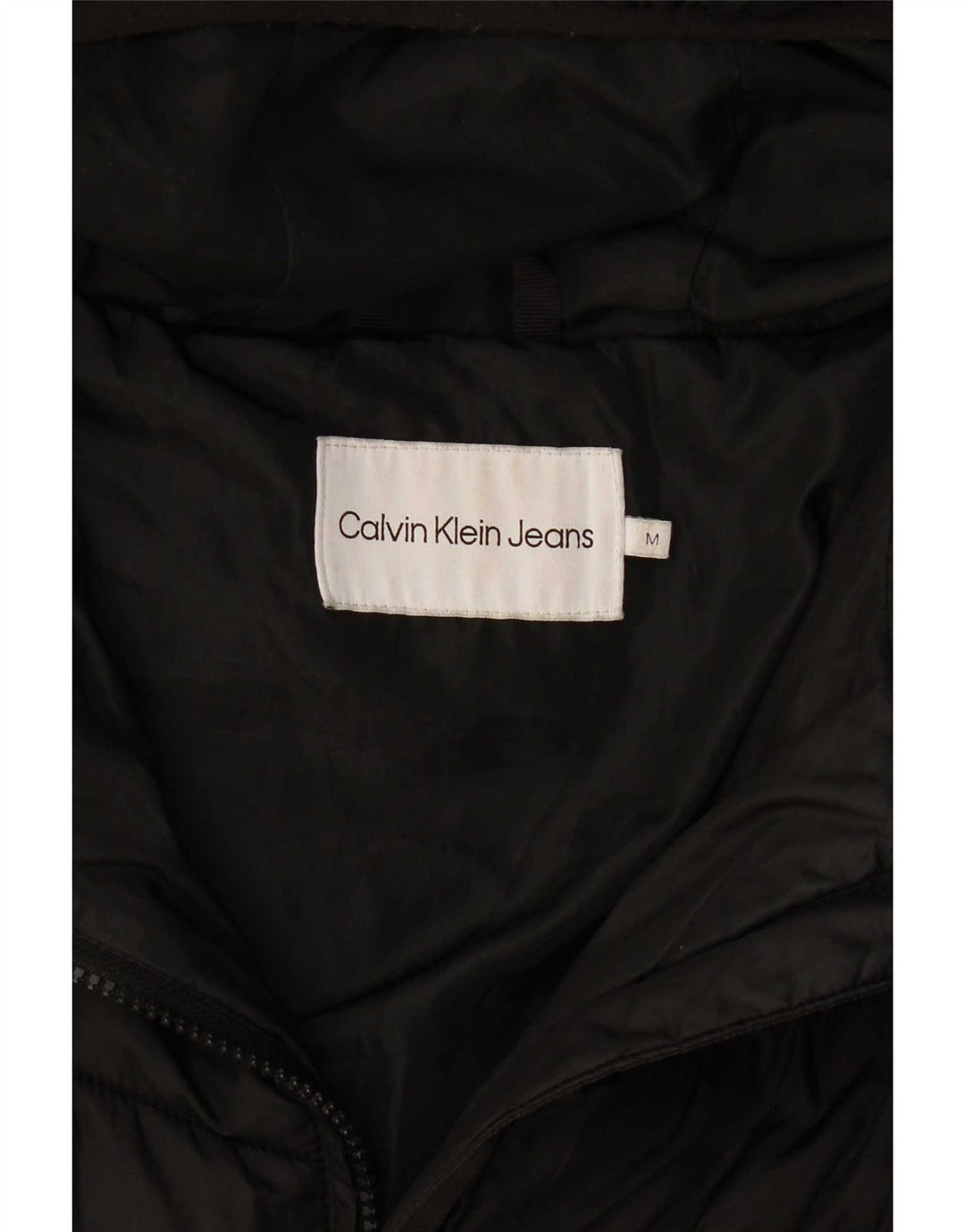 Calvin Klein Γυναικείο παλτό με κουκούλα UK 14 Μεσαίο Μαύρο Πολυεστέρας