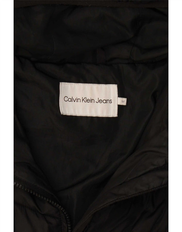 Calvin Klein Γυναικείο παλτό με κουκούλα UK 14 Μεσαίο Μαύρο Πολυεστέρας