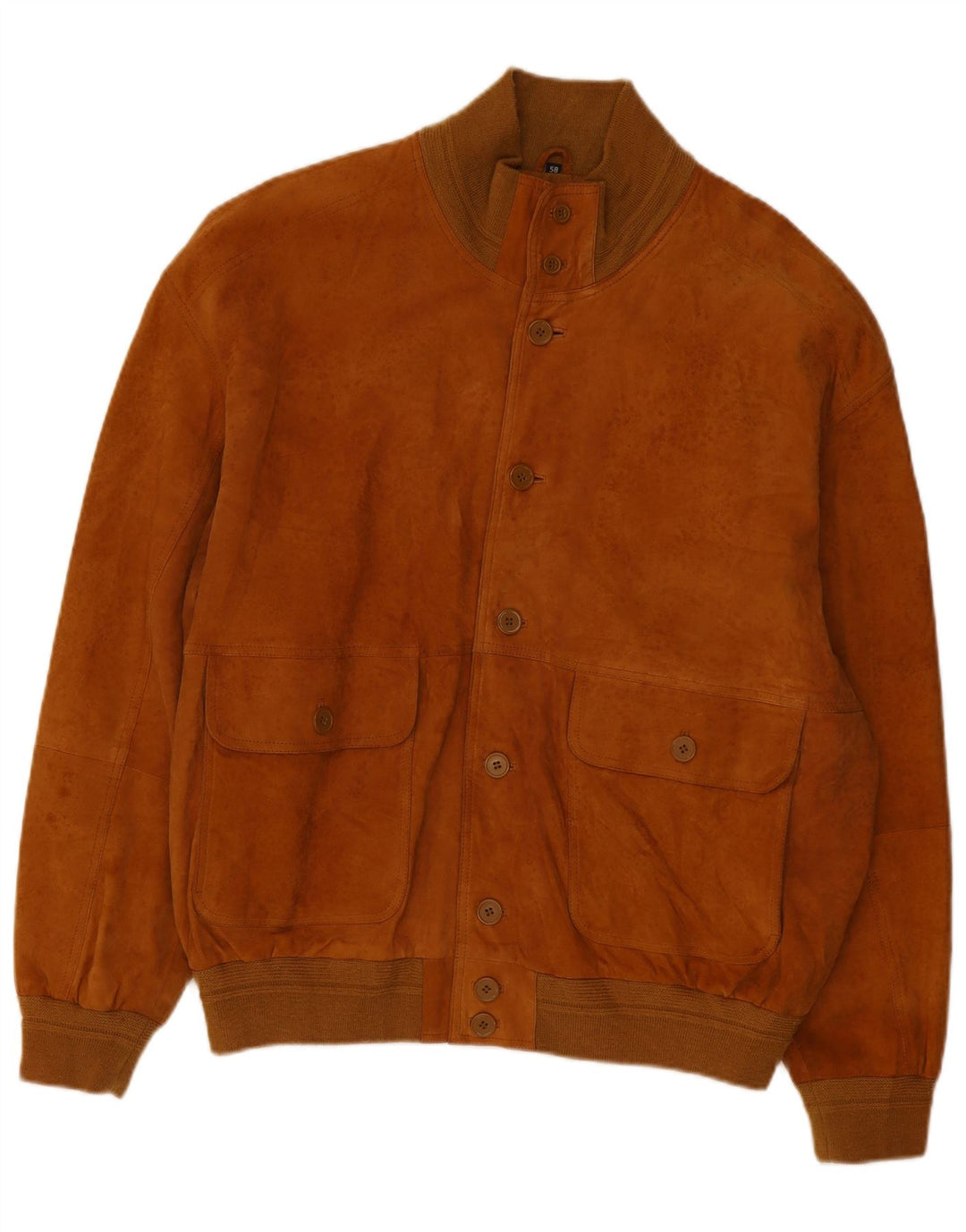 CONBIPEL Ανδρικό Suede Bomber Jacket IT 58 2XL Καφέ Δερμάτινο