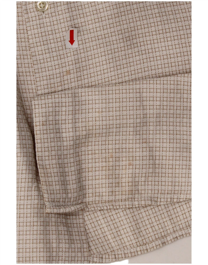 PAL ZILERI Ανδρικό πουκάμισο μέγεθος 40 15 3/4 Medium Off White Gingham