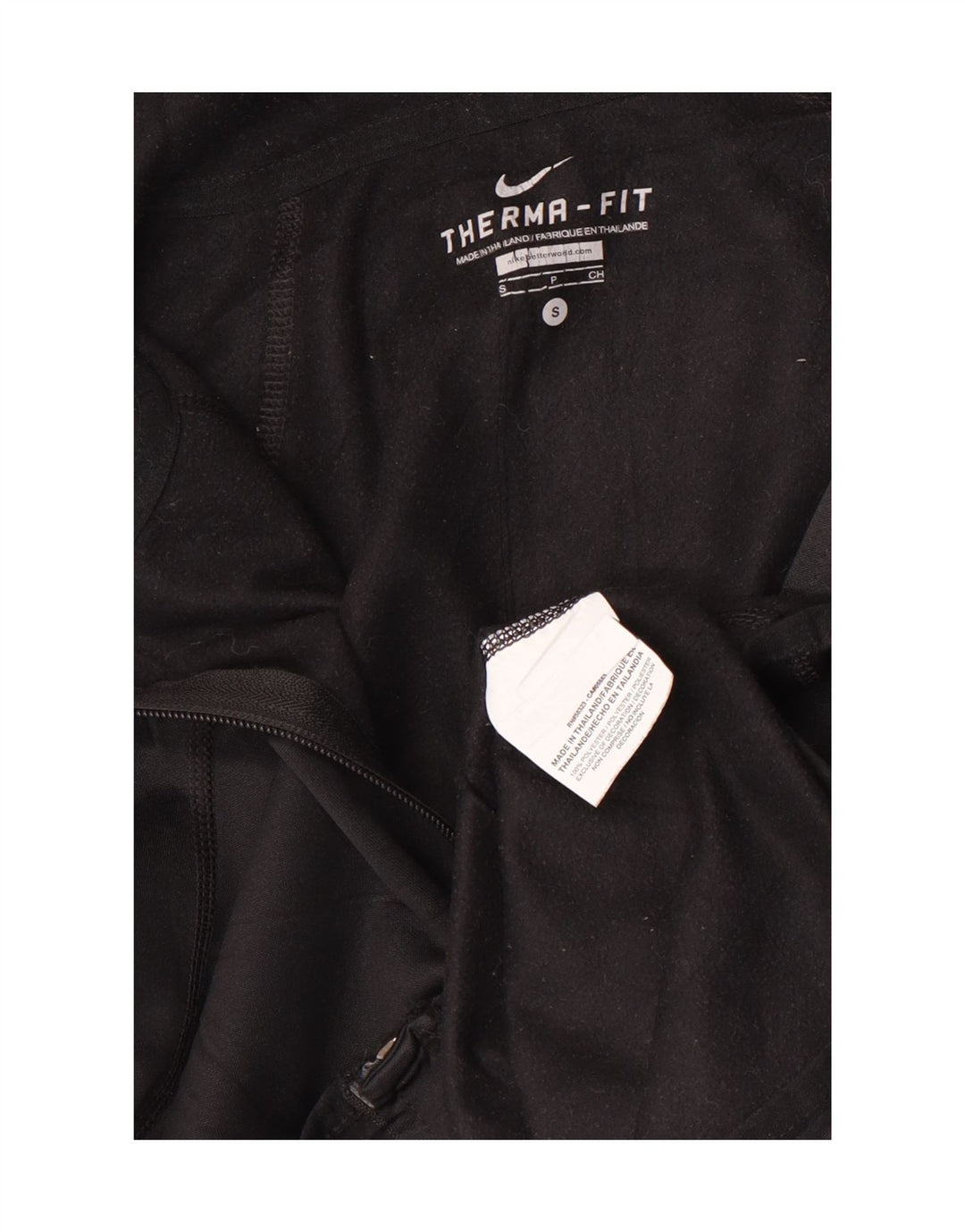 Ανδρικό πουλόβερ Nike Therma-Fit με φερμουάρ, μικρό μαύρο πολυεστέρα