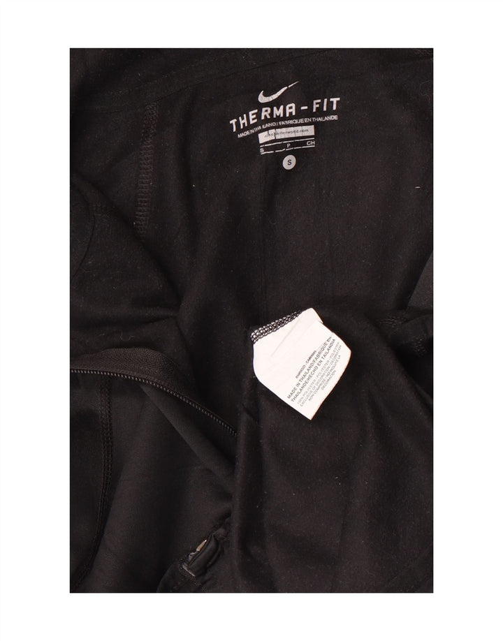 Ανδρικό πουλόβερ Nike Therma-Fit με φερμουάρ, μικρό μαύρο πολυεστέρα