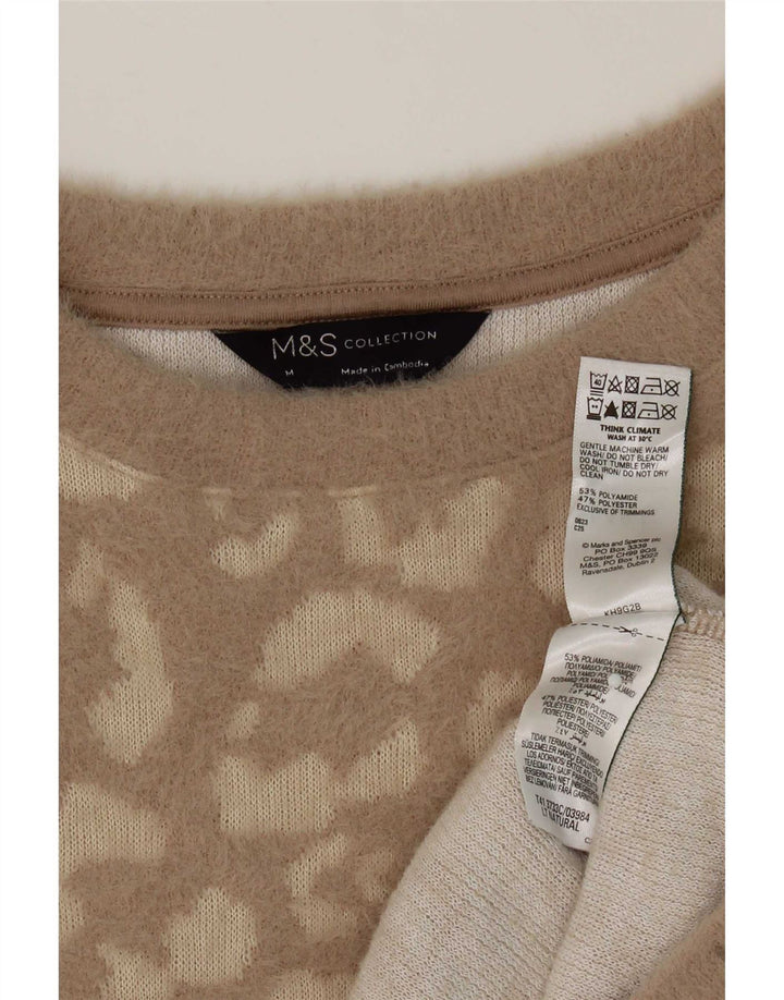 Marks & Spencer Γυναικείο πουλόβερ με λαιμόκοψη UK 14 Μεσαίο καφέ