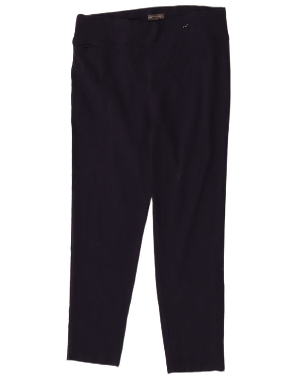 Marks & Spencer γυναικείο κωνικό casual παντελόνι UK 18 XL W36 L29 Navy Blue