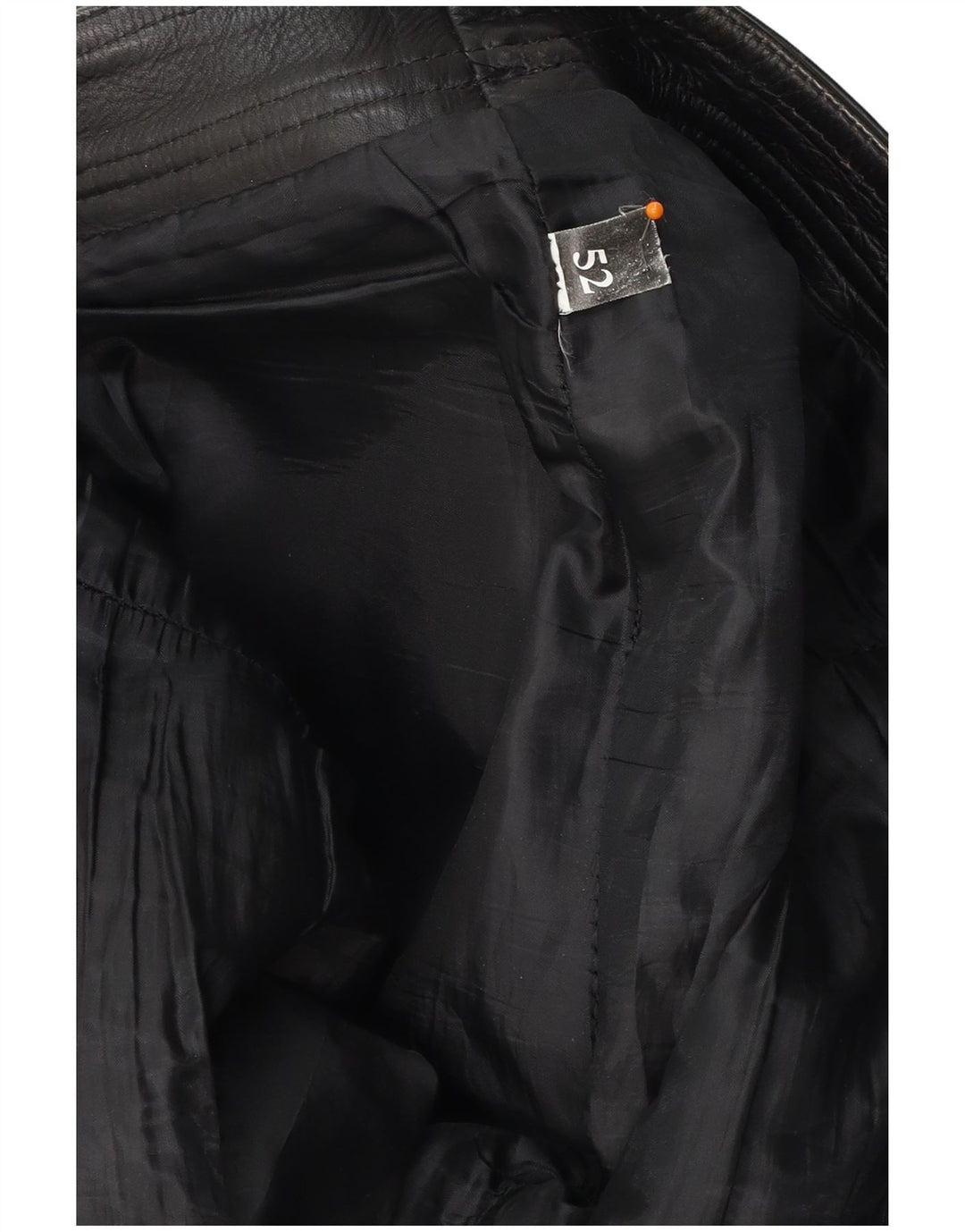 Ανδρικό ίσιο δερμάτινο παντελόνι VINTAGE W30 L30 Μαύρο