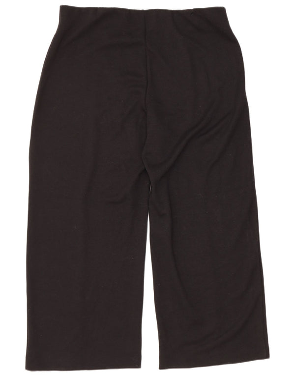 Marks & Spencer Γυναικείο φαρδύ παντελόνι casual UK 20 2XL W40 L30 μαύρο