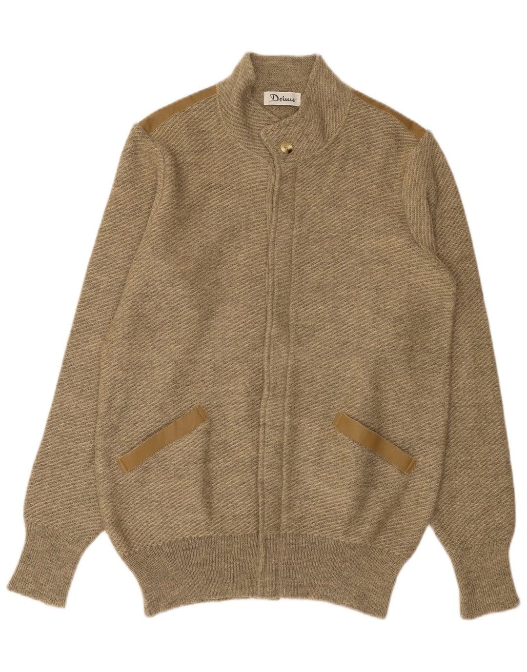 Ανδρικό πουλόβερ με ζακέτα VINTAGE Medium Beige