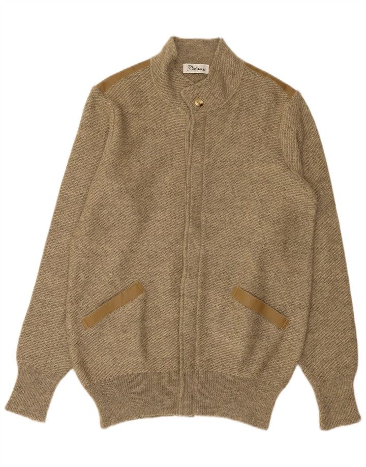 Ανδρικό πουλόβερ με ζακέτα VINTAGE Medium Beige