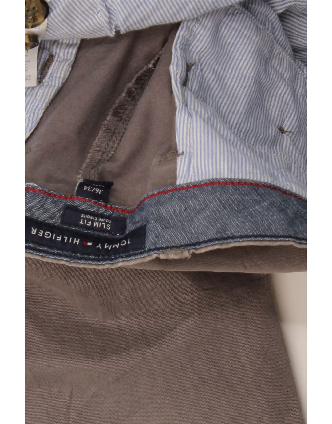 TOMMY HILFIGER Ανδρικό παντελόνι Chino Slim Fit W36 L31 Γκρι βαμβακερό