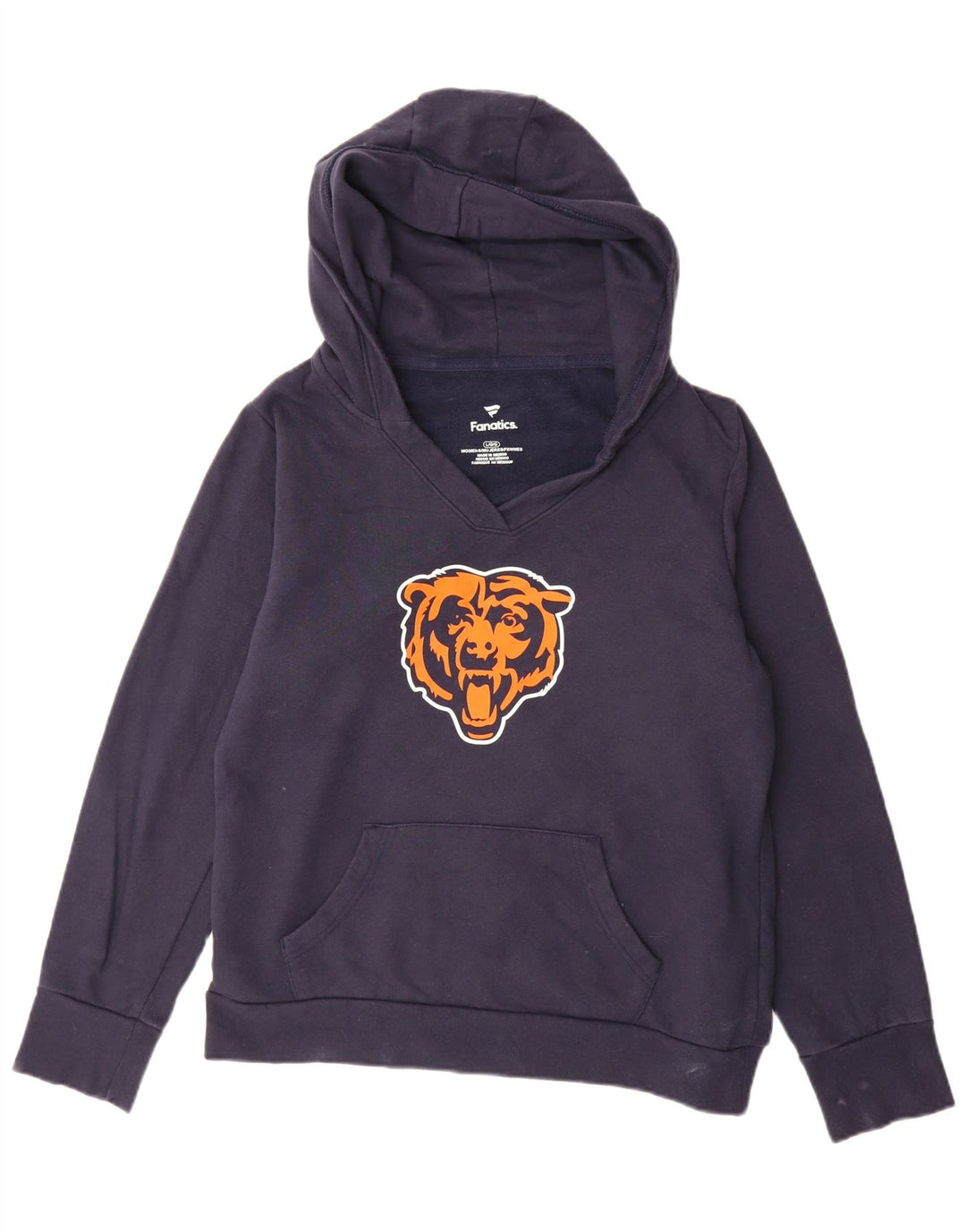 FANATICS Γυναικεία Chicago Bears Graphic Hoodie Jumper UK 16 Large Navy Blue