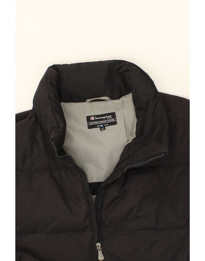 CHAMPION Womens Padded Jacket UK 16 Large Black Vintage Champion and Second-Hand Champion from Messina Hembry 