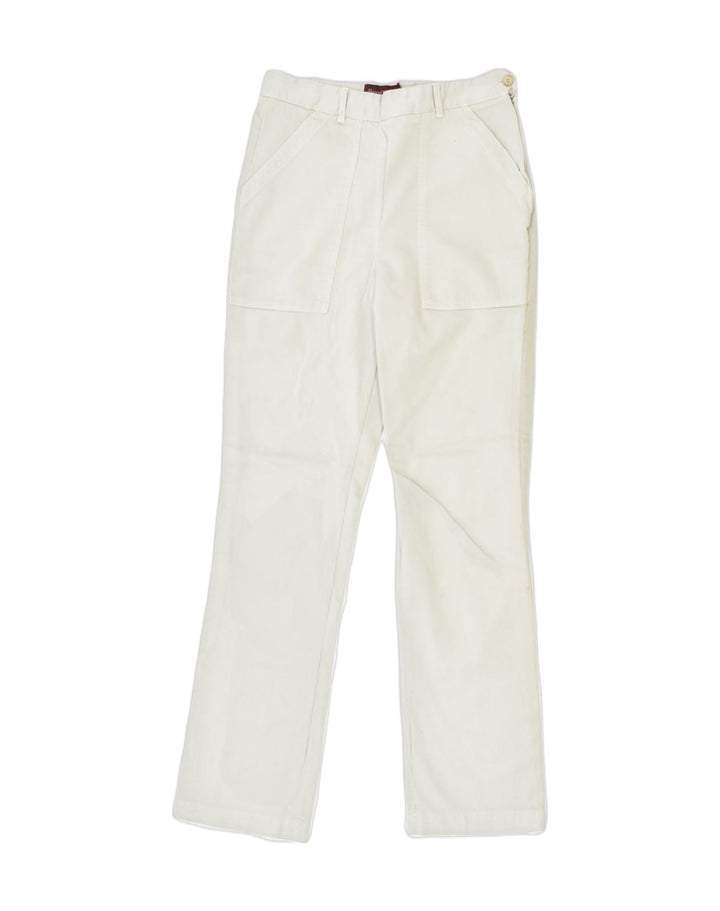 HENRY COTTONS Womens Straight Chino Trousers Medium Off White Cotton | Vintage | Thrift | Second-Hand | Used Clothing | Messina Hembry 