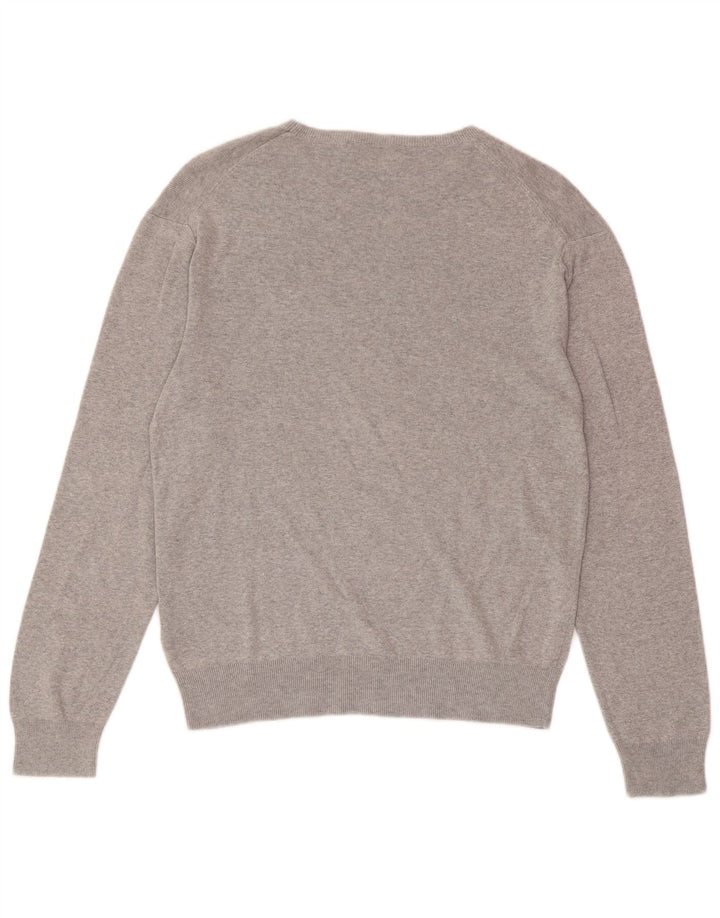 Πουλόβερ POLO RALPH LAUREN Ανδρικό πουλόβερ με λεπτή εφαρμογή με λαιμό σκάφος μεσαίο γκρι