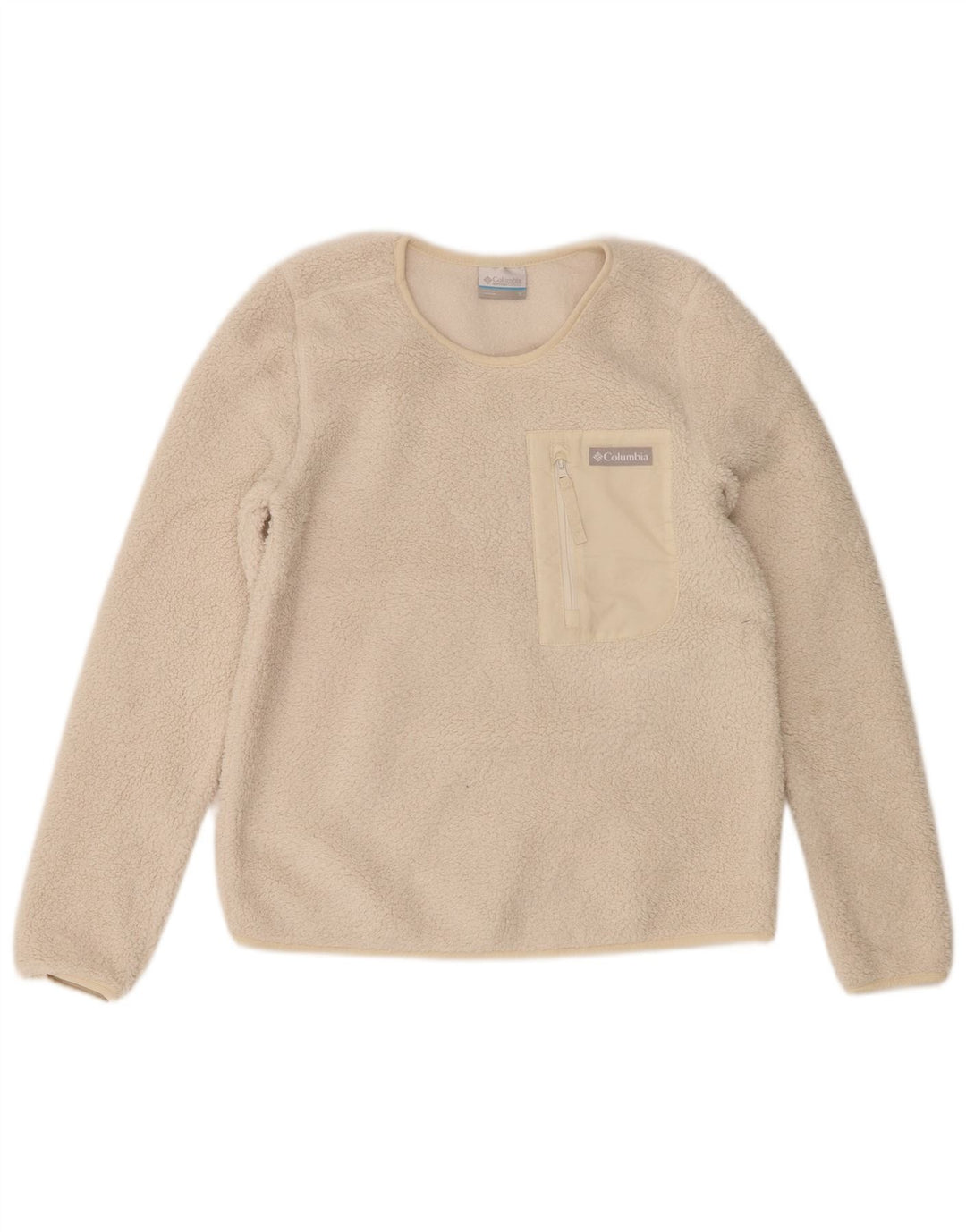 Columbia Γυναικείο Fleece Jumper UK 10 Small White Polyester