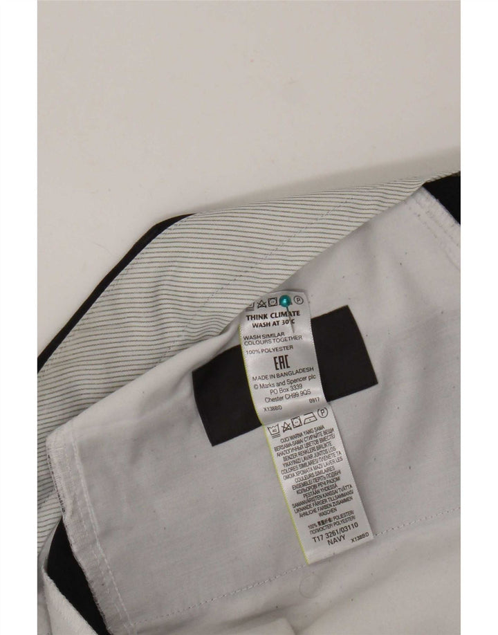 Ανδρικό κανονικό παντελόνι Marks & Spencer W36 L33 Navy Blue Polyester