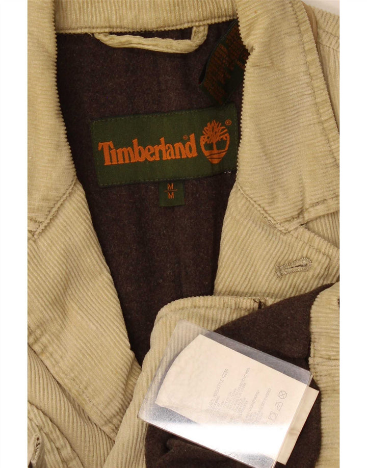 Ανδρικό μπουφάν Timberland με 3 κουμπιά κοτλέ μπλέιζερ UK 38 μεσαίο μπεζ βαμβακερό