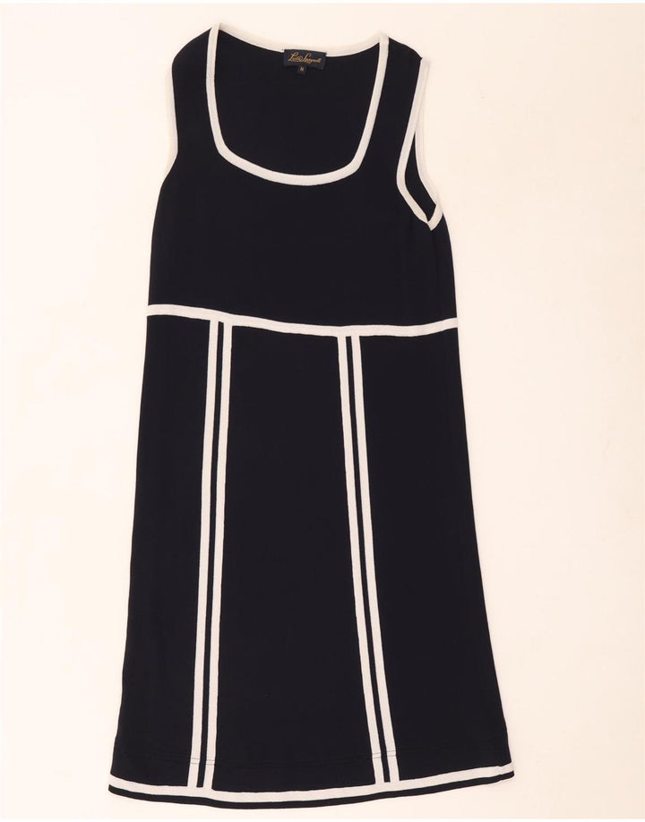 Luisa Spagnoli Γυναικείο Αμάνικο φόρεμα Shift UK 12 Medium Navy Blue