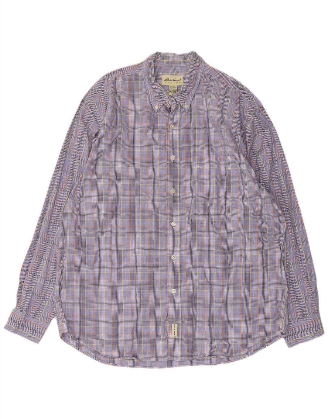 Ανδρικό πουκάμισο Eddie Bauer XL Blue Check Cotton