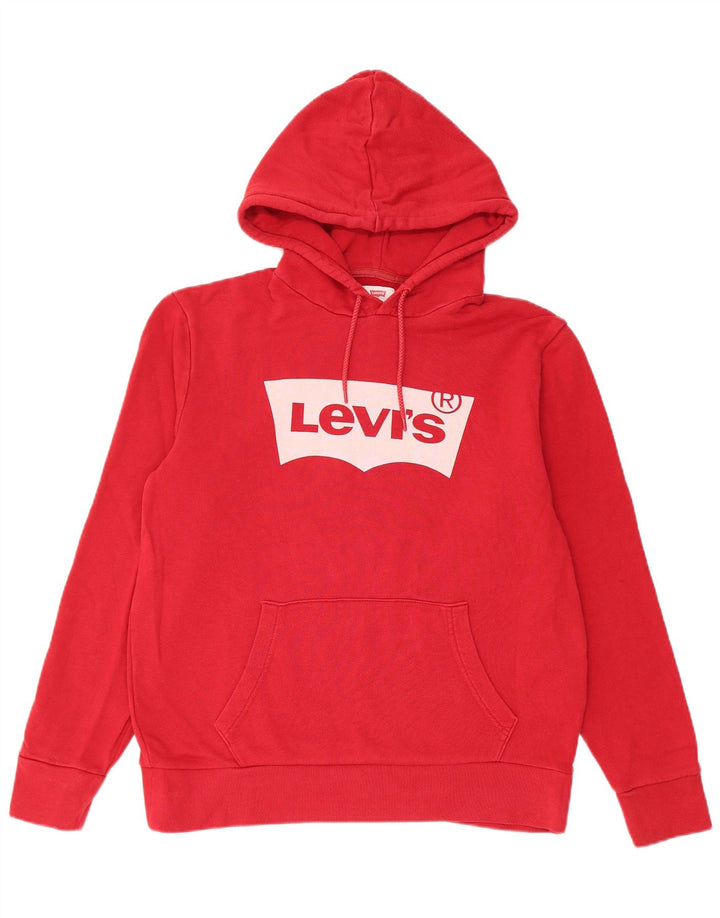 Ανδρικό γραφικό κουκούλα Levi's, μεσαίο κόκκινο βαμβακερό