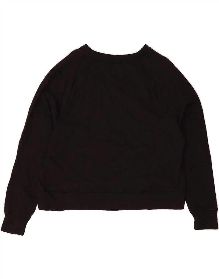 CHAMPION Womens Oversized Sweatshirt Jumper UK 14 Medium Black Cotton Vintage Champion and Second-Hand Champion from Messina Hembry 
