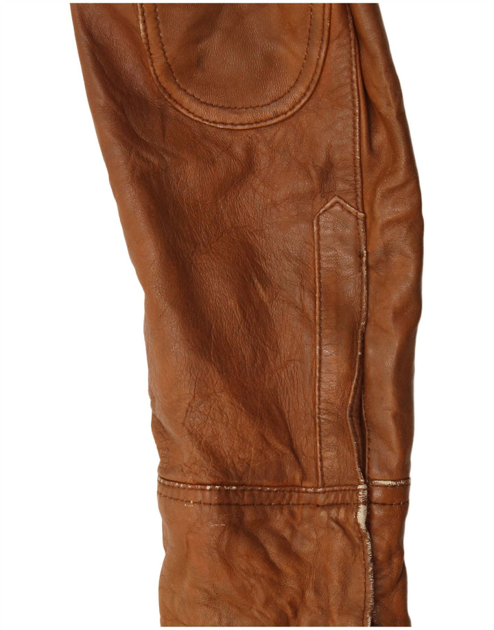 PEPE Jeans Γυναικείο Δερμάτινο Μπουφάν UK 18 XL Καφέ