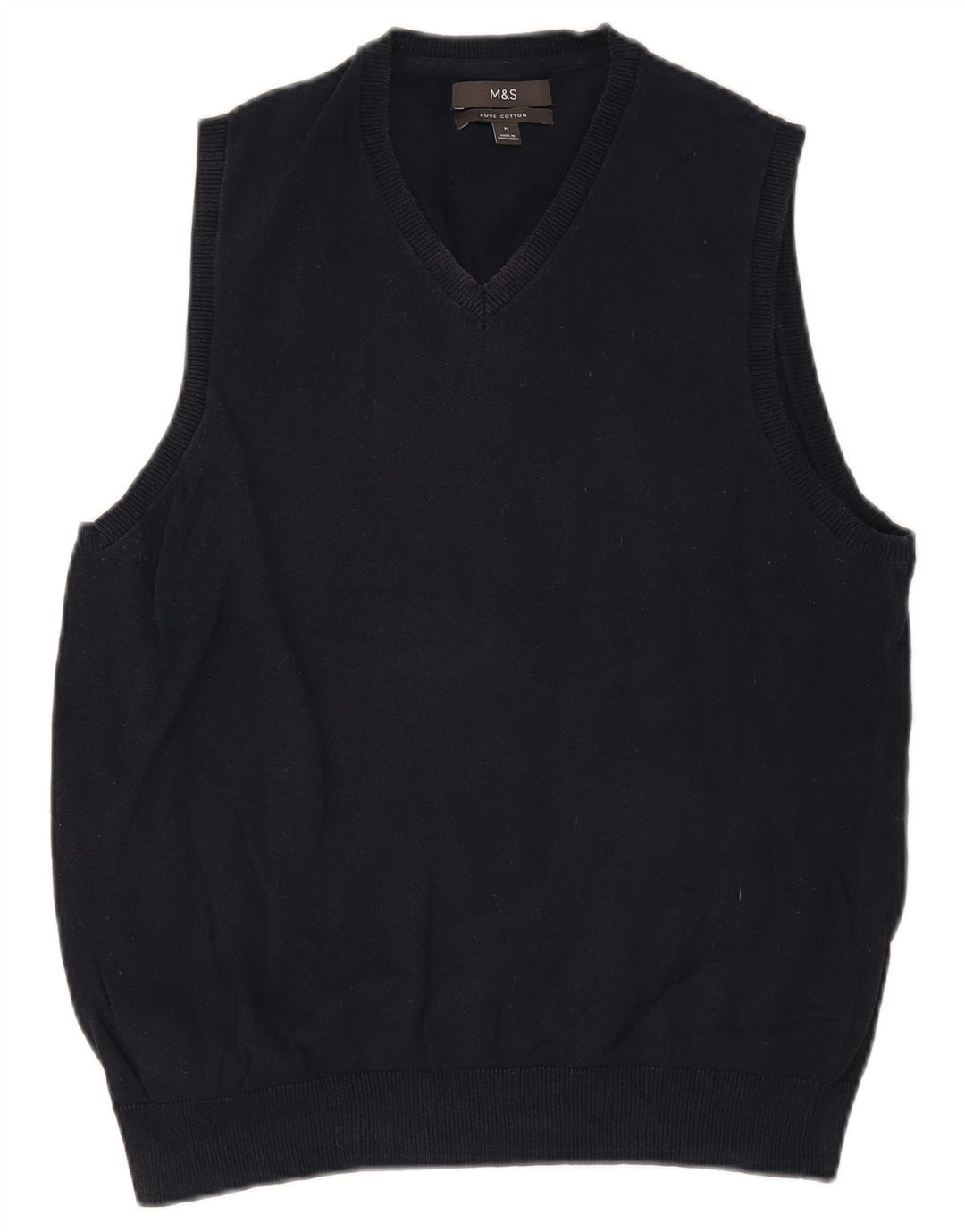 Marks & Spencer Ανδρικό γιλέκο Tank Top Μεσαίο Navy Blue Cotton