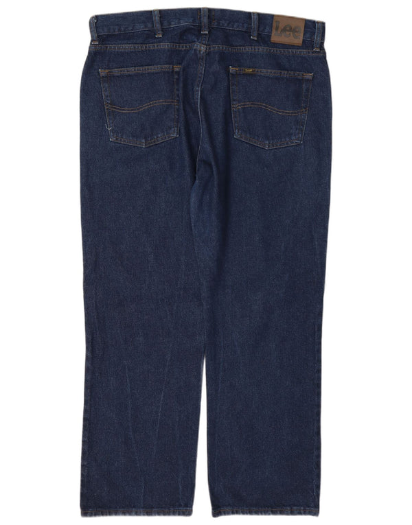 Lee Mens Straight Jeans W38 L30 Navy Blue Cotton