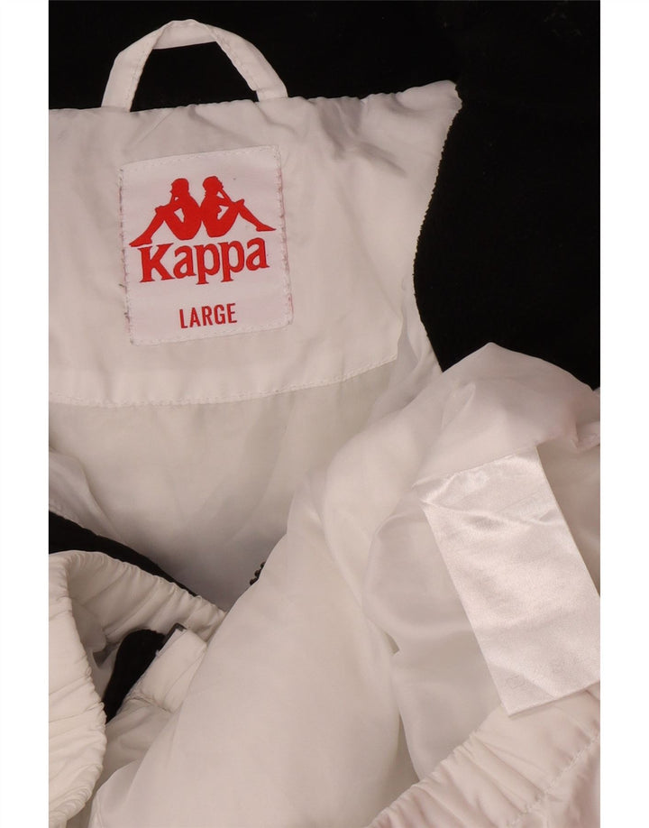 Kappa Ανδρικό μπουφάν UK 40 Large White Colourblock Polyester