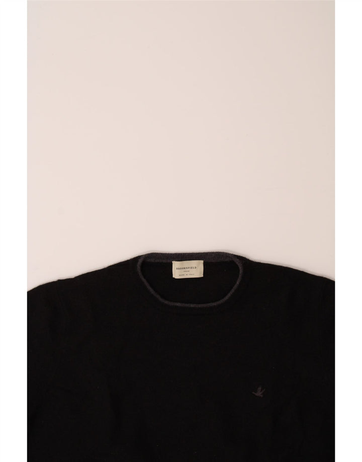 BROOKSFIELD Womens Crew Neck Jumper Sweater IT 50 XL Black Vintage Brooksfield and Second-Hand Brooksfield from Messina Hembry 