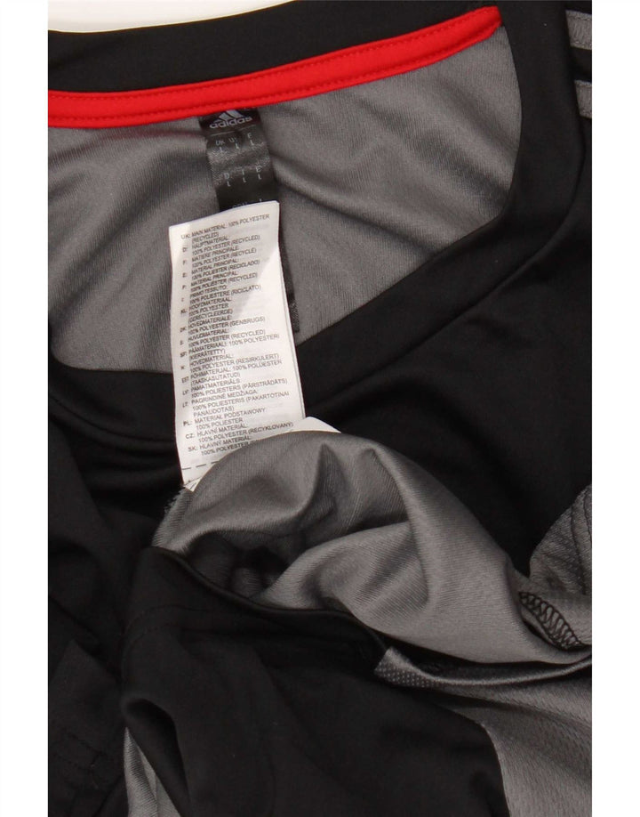 Ανδρικό T-Shirt Adidas Top Large Black Colourblock Πολυεστέρας