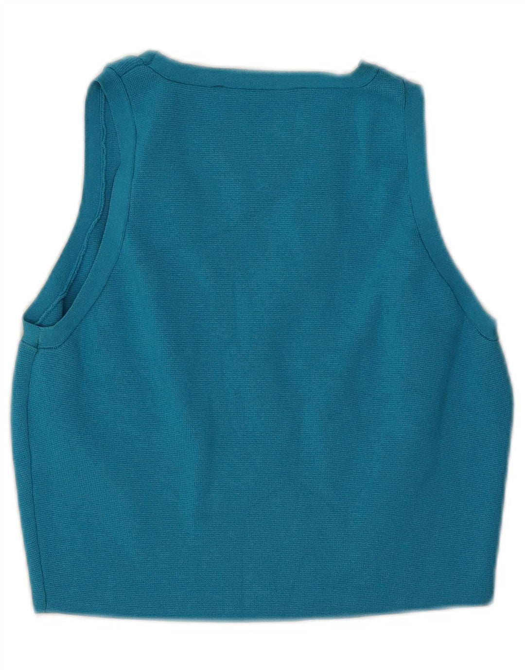 Zara Γυναικείο Γιλέκο Crop UK 14 Μεγάλη μπλε βισκόζη