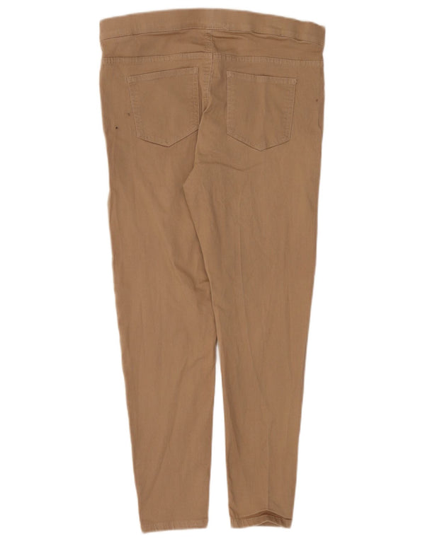 Marks & Spencer Γυναικείο Crop Casual Παντελόνι UK 14 Medium W30 L25 Beige