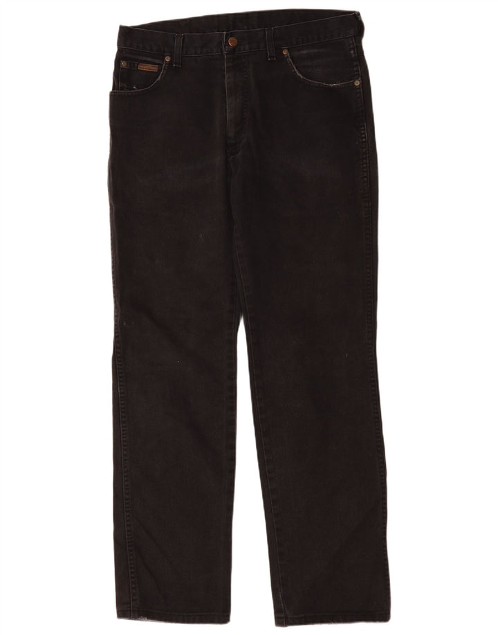 Ανδρικό τζιν Wrangler ίσιο W34 L31 Μαύρο