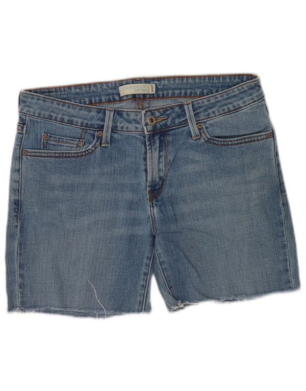 Γυναικείο σορτς Levi's 545 τζιν US 8 Medium W30 Μπλε βαμβακερό