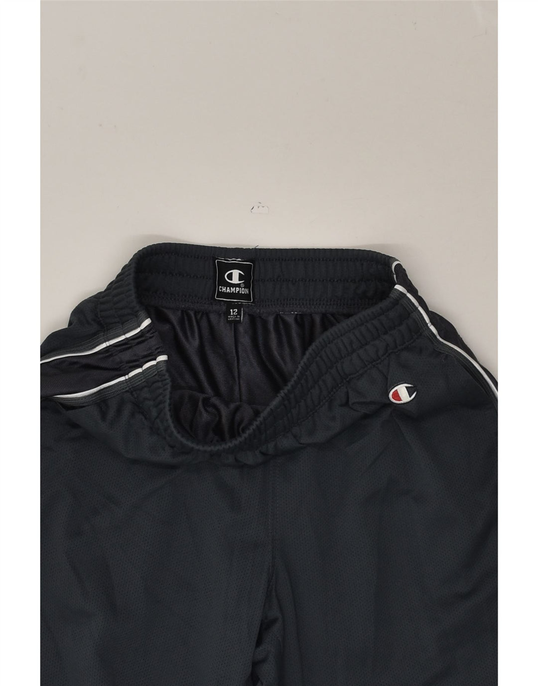 CHAMPION Boys Tracksuit Trousers 11-12 Years Grey Polyester | Vintage Champion | Thrift | Second-Hand Champion | Used Clothing | Messina Hembry 