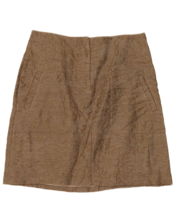 Massimo Dutti Γυναικεία Μίνι Φούστα W34 Μεγάλη Μπεζ Floral