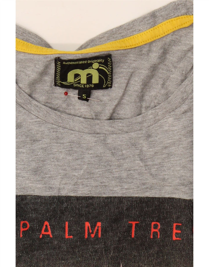 MISTRAL Mens Graphic T-Shirt Top Small Grey Cotton Vintage Mistral and Second-Hand Mistral from Messina Hembry 