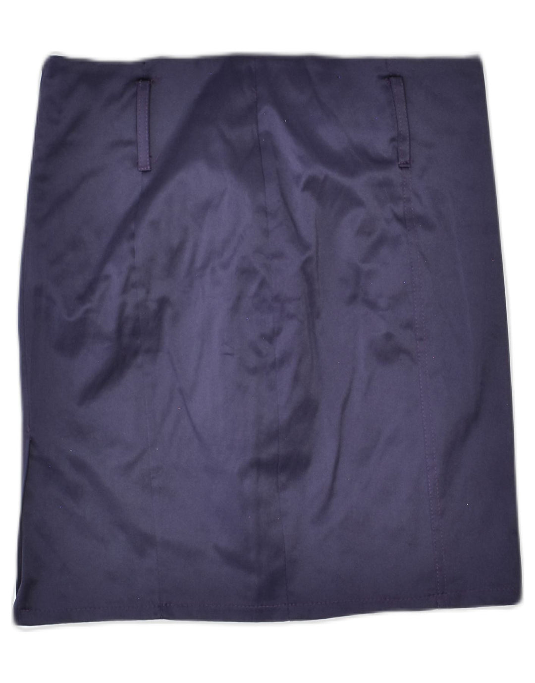 VINTAGE Womens Straight Skirt UK 10 Small W30 Navy Blue Polyester | Vintage | Thrift | Second-Hand | Used Clothing | Messina Hembry 