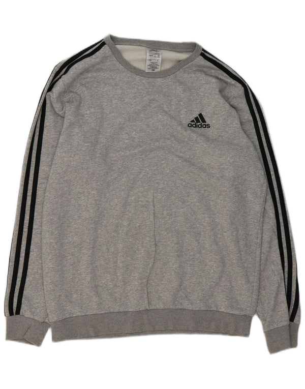 Ανδρικό φούτερ Adidas Jumper με μεγάλο γκρι βαμβακερό φούτερ