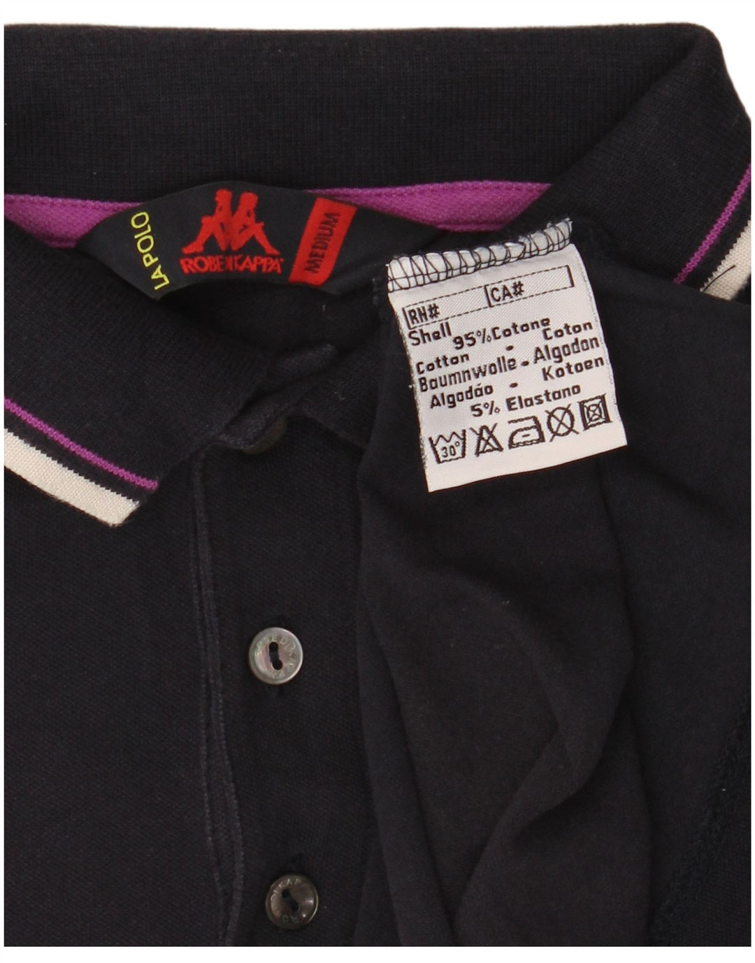 Ανδρικό μπλουζάκι πόλο Kappa, μεσαίο μπλε, βαμβακερό