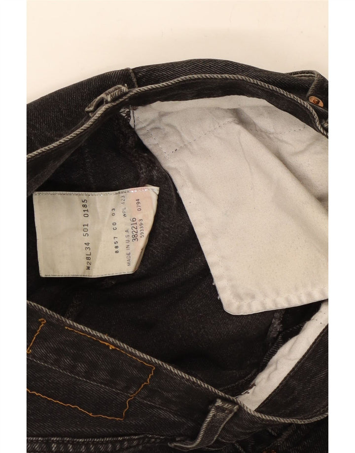 Γυναικείο τζιν ίσιο Levi's W28 L28 μαύρο βαμβακερό