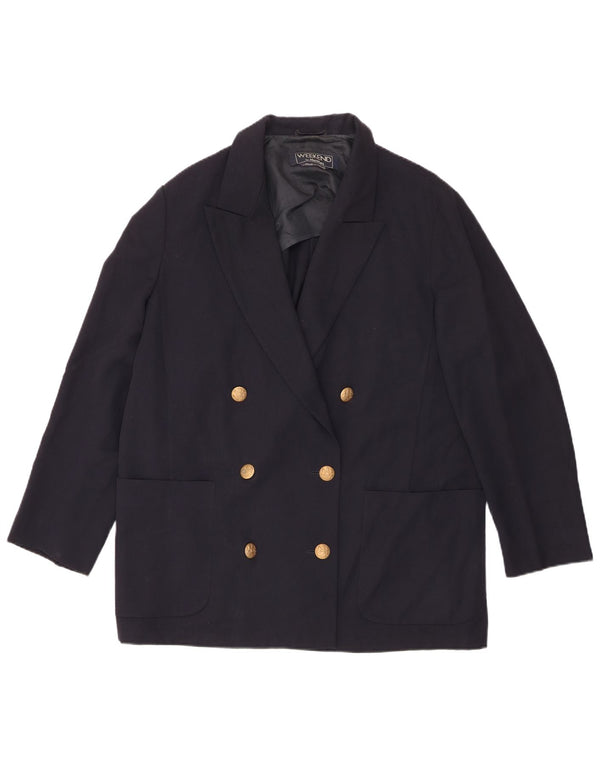 MAX MARA Γυναικείο Σαββατοκύριακο Oversized Blazer Jacket UK 12 Medium Navy Blue