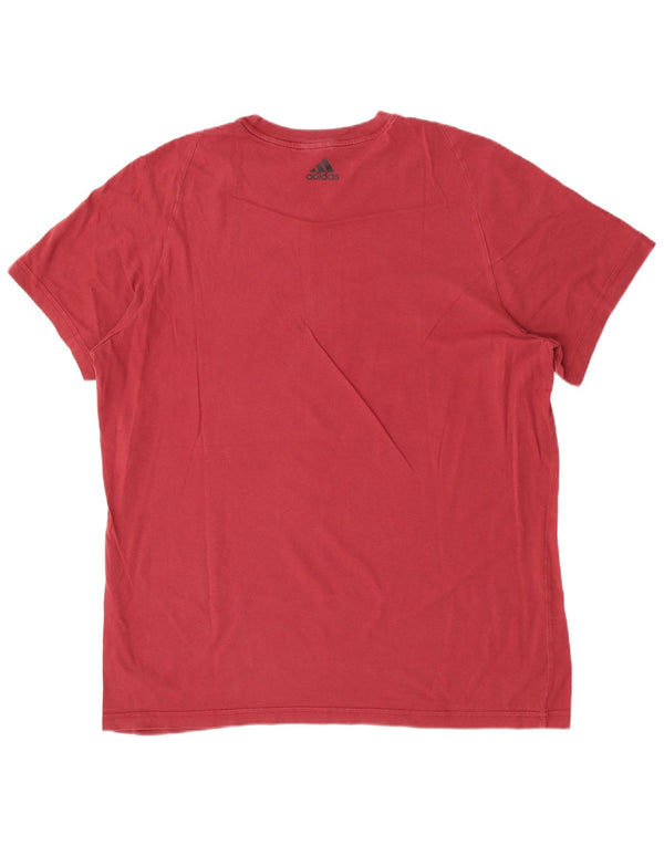 Ανδρικό γραφικό T-Shirt Adidas Top XL Κόκκινο βαμβακερό