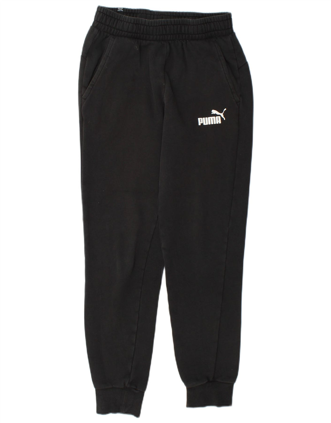 Γυναικεία αθλητική φόρμα PUMA Παντελόνι Joggers UK 10 Small Black Cotton