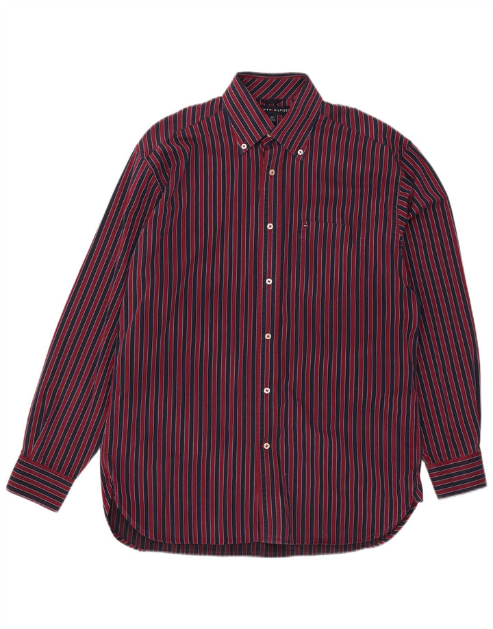 Ανδρικό πουκάμισο Tommy Hilfiger Μικρό κόκκινο ριγέ βαμβακερό
