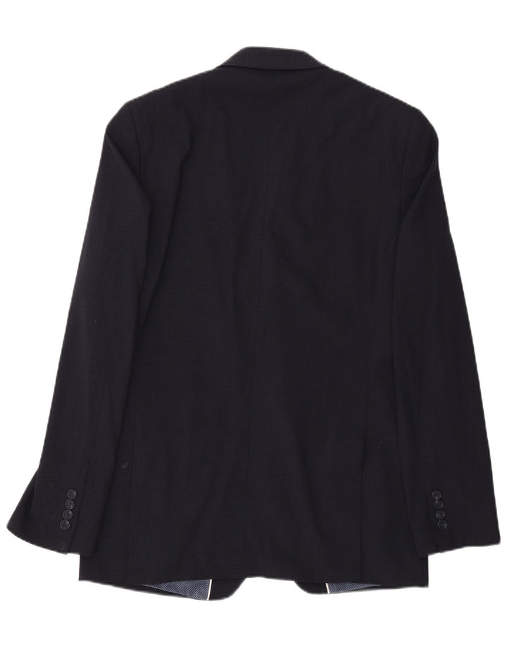 Marks & Spencer Ανδρικό μπλέιζερ με 2 κουμπιά μπουφάν UK 40 Large Navy Blue Check