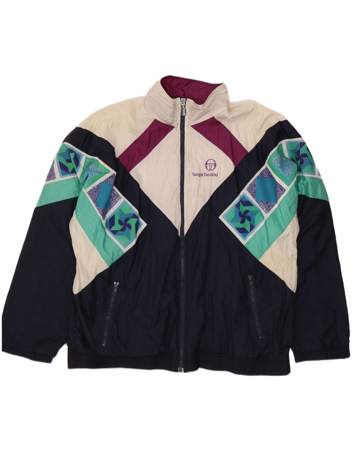 Ανδρική φόρμα Sergio Tacchini Top Jacket IT 52 Large Navy Blue Geometric