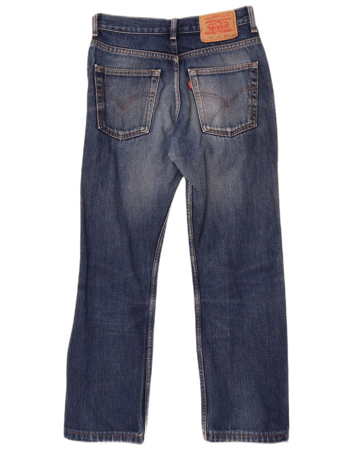 Levi's Mens 581 Distressed Straight Jeans W29 L27 Μπλε βαμβακερό