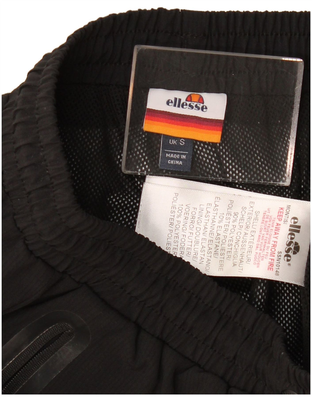 Ανδρική φόρμα γραφικών Ellesse Παντελόνι Joggers Μικρό Μαύρο Πολυεστέρα